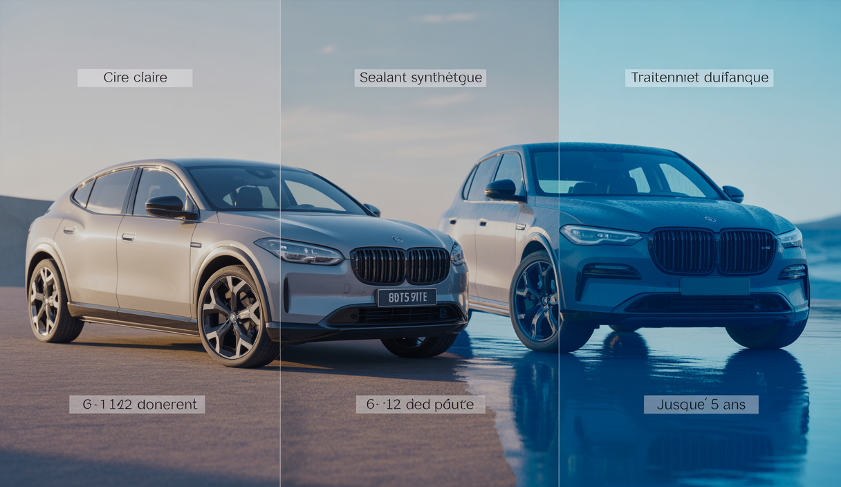 Quelle différence entre cire, sealant et traitement céramique pour peinture mate