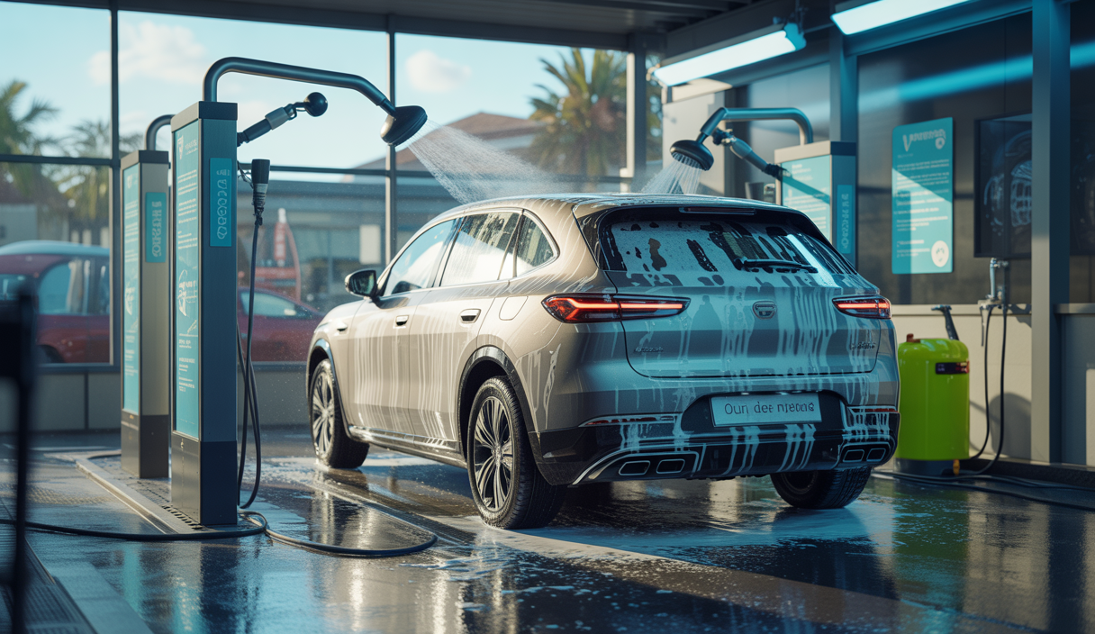 Comment laver sa voiture en station sans micro-rayures